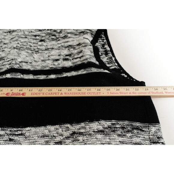 Chico's womens short sleeve knit open cardigan black and white L - Picture 6 of 7